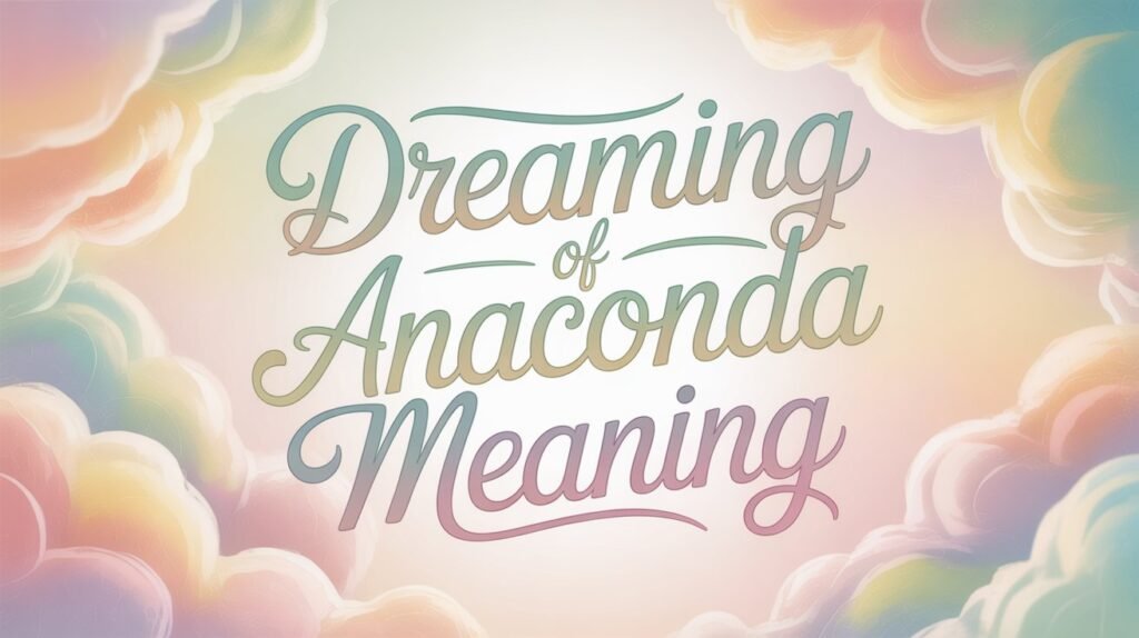 Dreaming of Anaconda