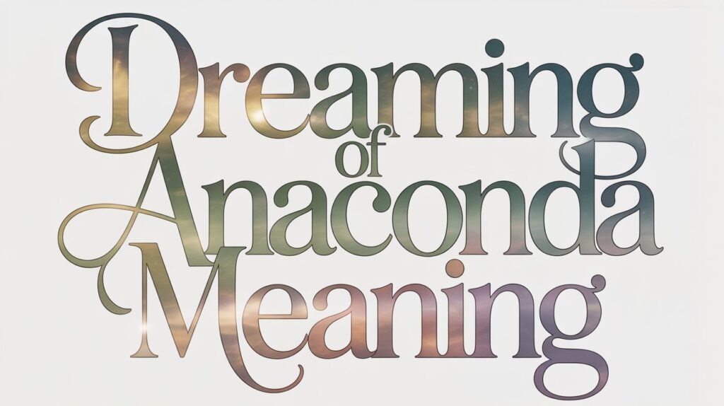 Dreaming of Anaconda