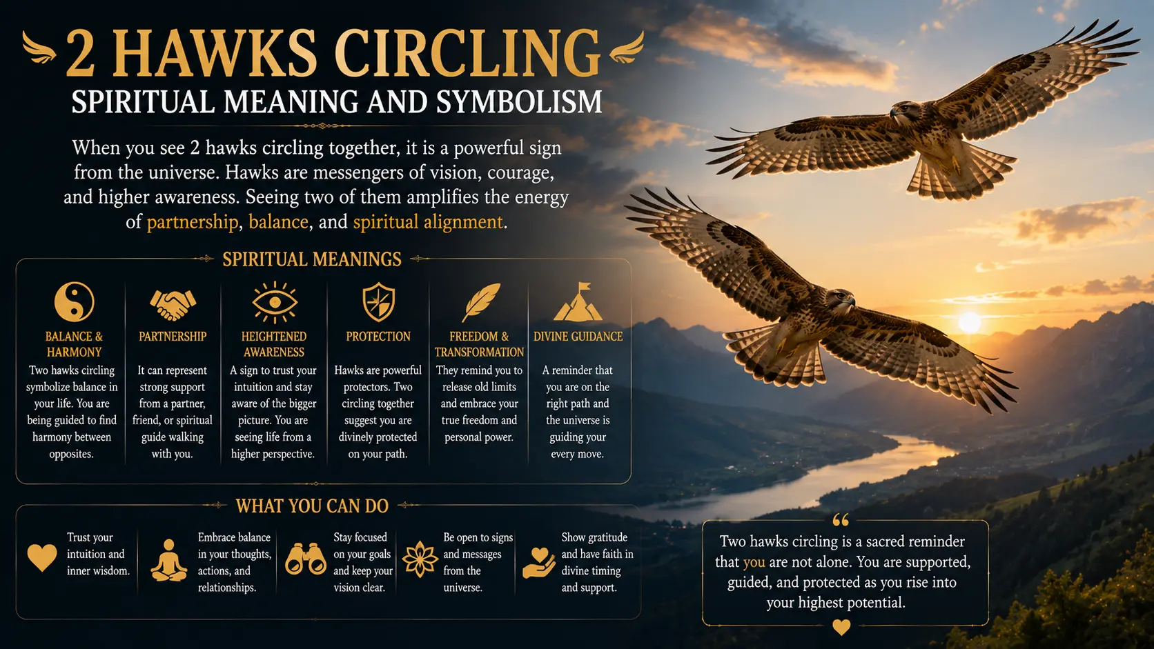 2 Hawks Circling Spiritual Meaning and Symbolism