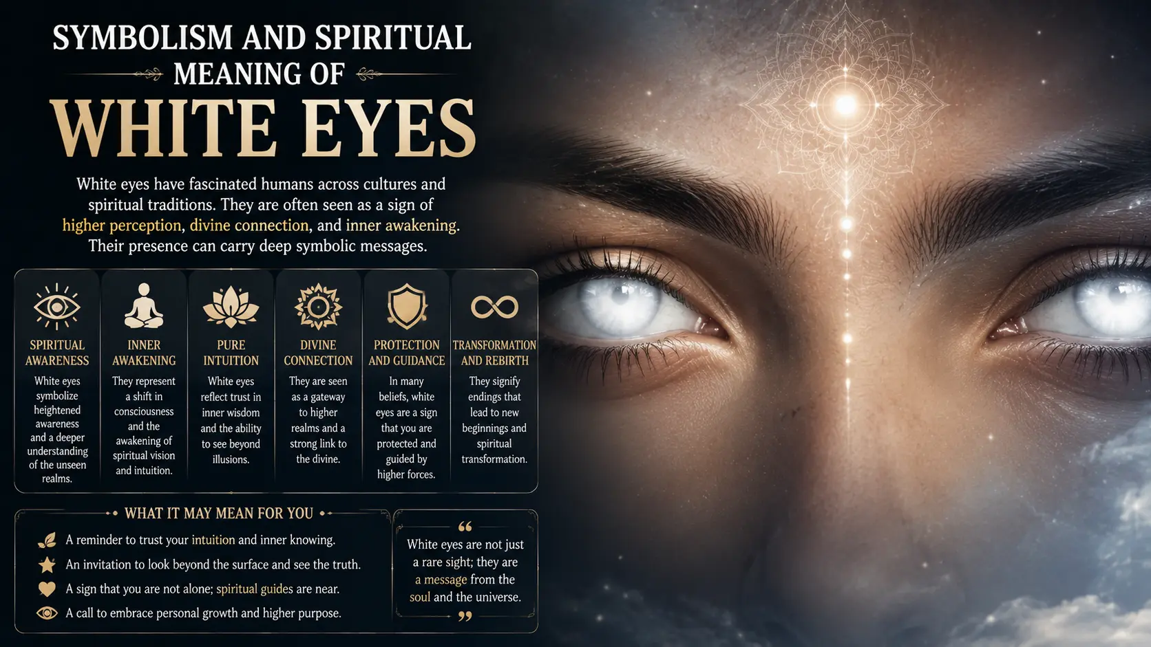 Symbolism and Spiritual Meaning of White Eyes