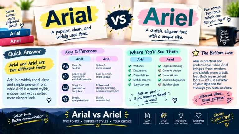 Arial vs Ariel