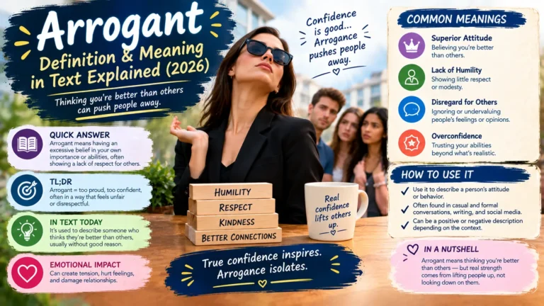 Arrogant Definition & Meaning in Text Explained