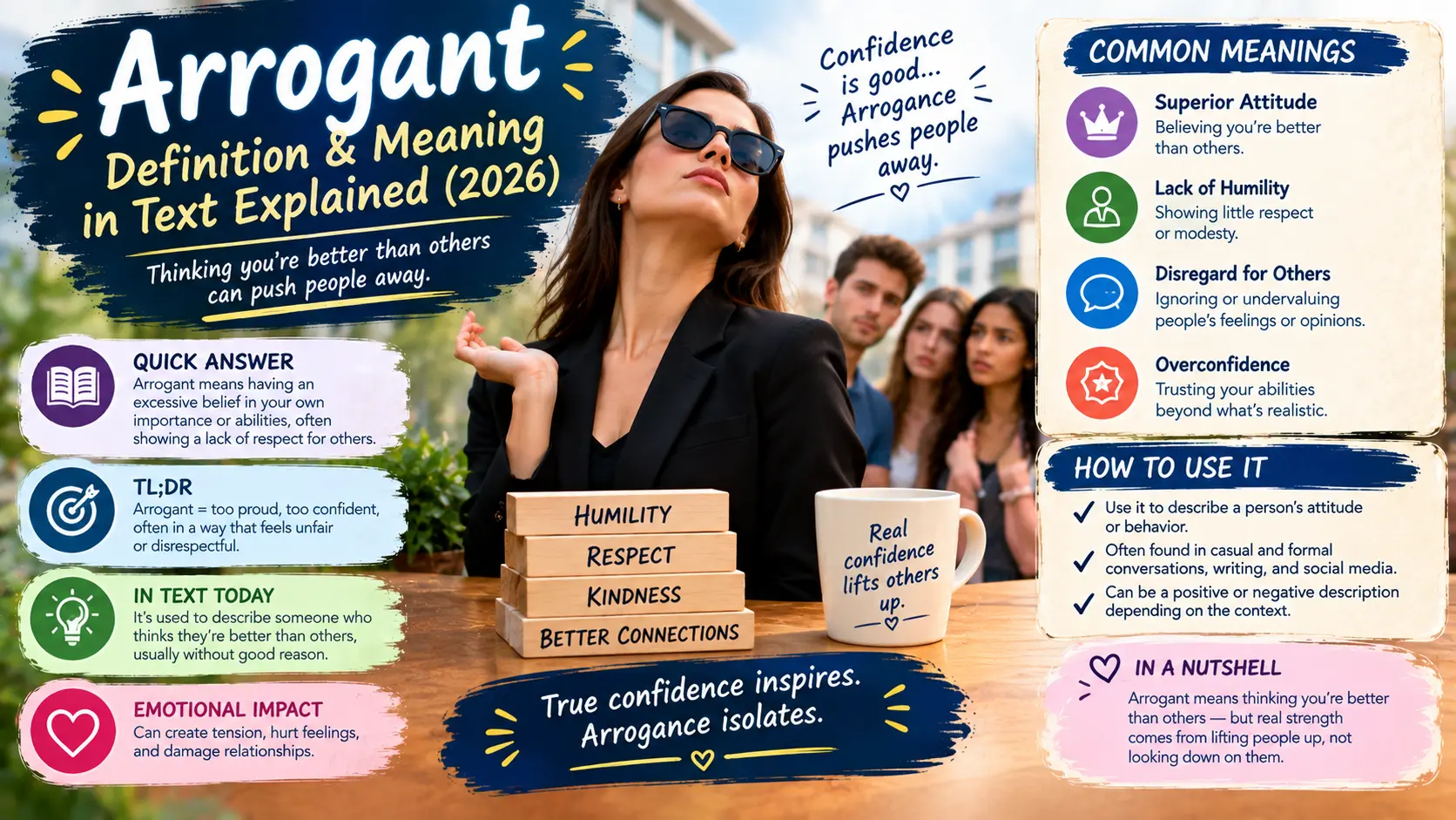 Arrogant Definition & Meaning in Text Explained