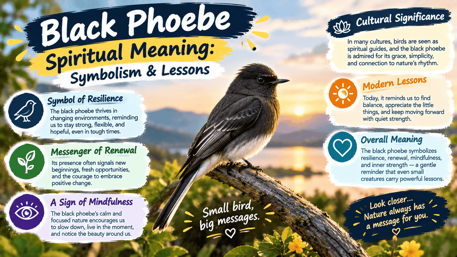 Black Phoebe Spiritual Meaning