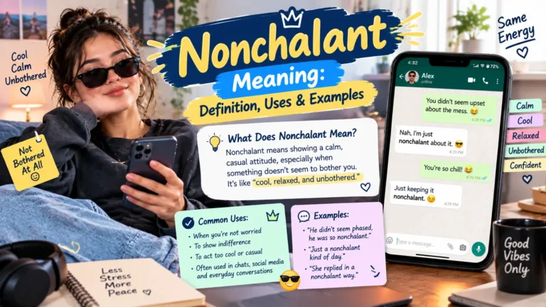 Nonchalant Meaning