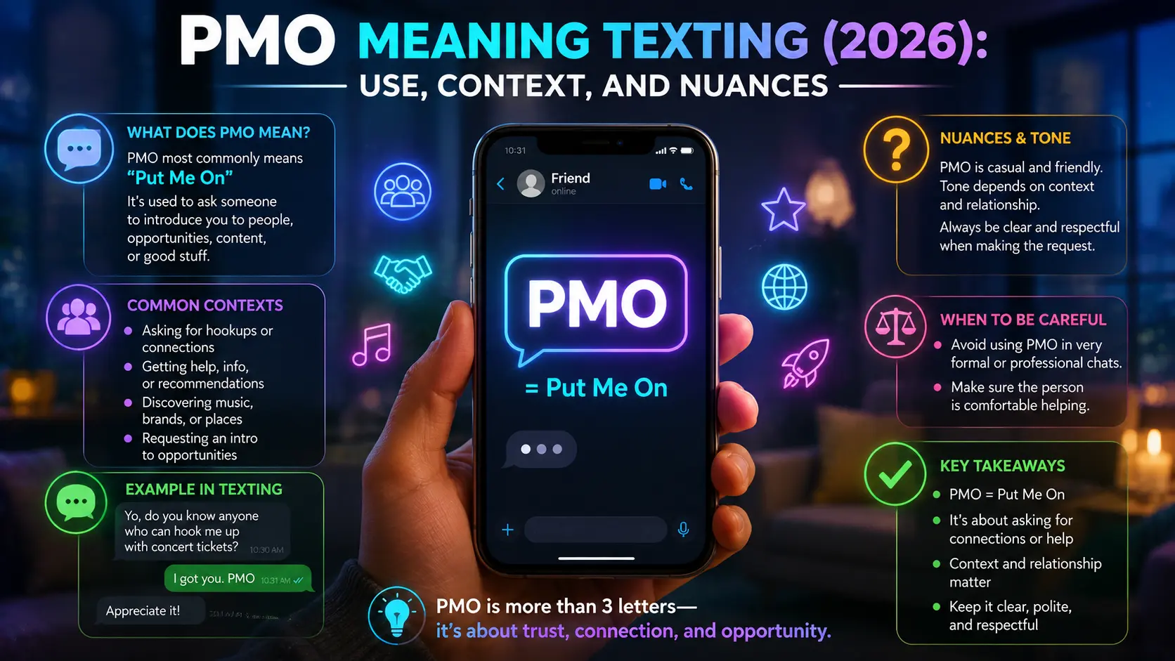 PMO Meaning Texting