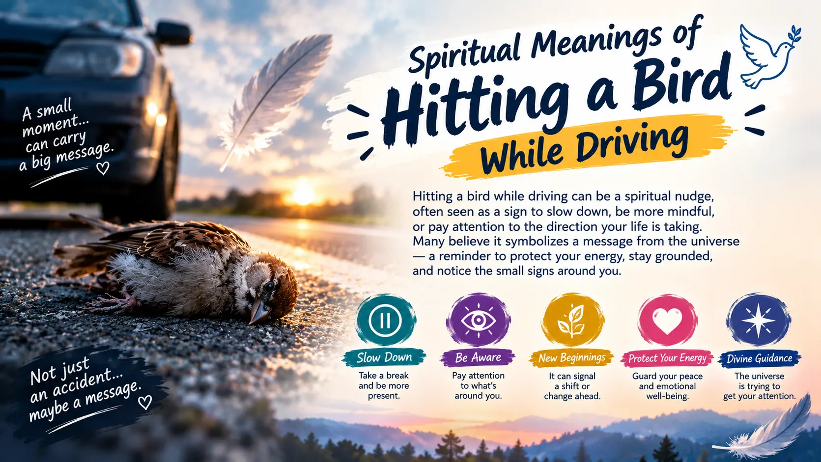 Spiritual Meanings of Hitting a Bird While Driving